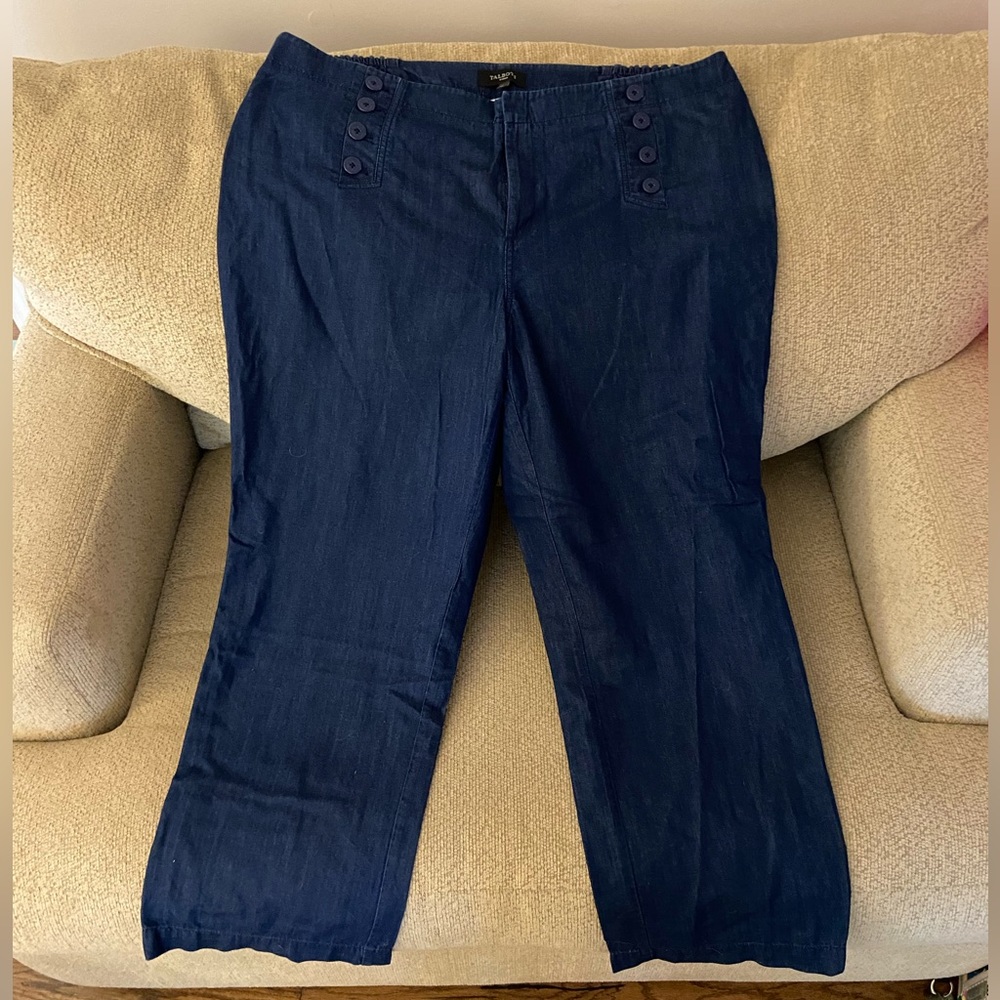 NWOT — Talbots Sailor Trouser Jeans — Size 20